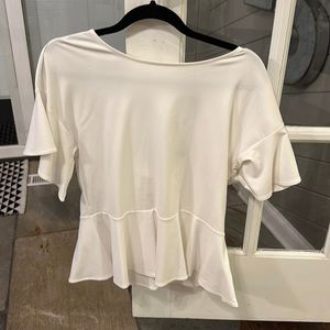 Banana republic white peplum top. Size small.